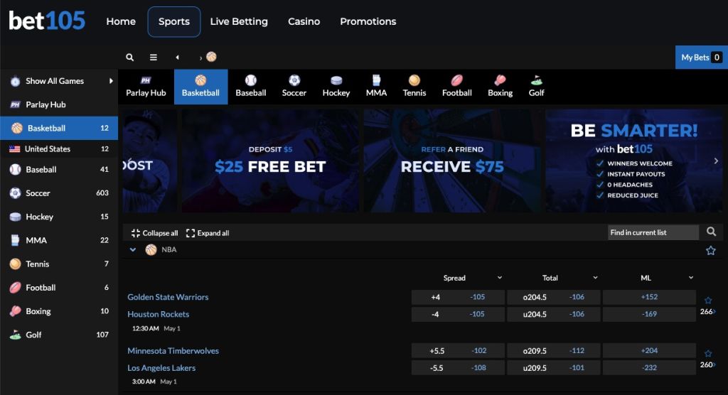 bet105 screenshot